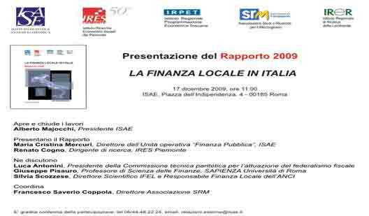 invito finanza locale